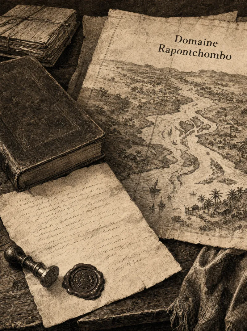Archives familiales et carte du Domaine Rapontchombo